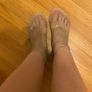 Glitter See Through Sandals Size 9 Range Pre Owned Good